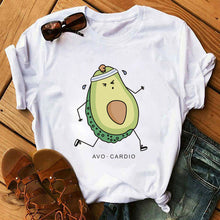 Load image into Gallery viewer, Cute Cartoon Avocado Women T-Shirt