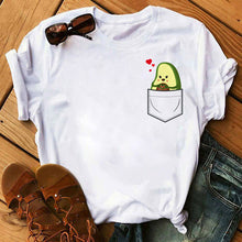 Load image into Gallery viewer, Cute Cartoon Avocado Women T-Shirt