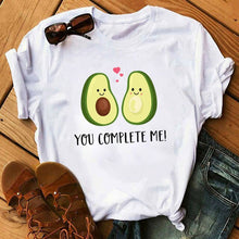 Load image into Gallery viewer, Cute Cartoon Avocado Women T-Shirt
