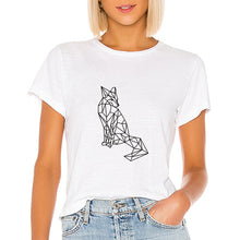 Load image into Gallery viewer, Geometric Fox Woman T-Shirt