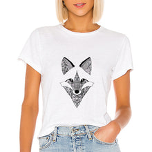 Load image into Gallery viewer, Geometric Fox Woman T-Shirt