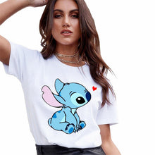 Load image into Gallery viewer, Lilo Stitch Cartoon Woman T-Shirt