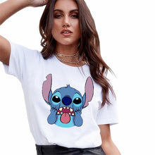 Load image into Gallery viewer, Lilo Stitch Cartoon Woman T-Shirt
