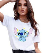 Load image into Gallery viewer, Lilo Stitch Cartoon Woman T-Shirt