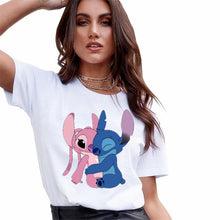 Load image into Gallery viewer, Lilo Stitch Cartoon Woman T-Shirt