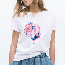 Load image into Gallery viewer, Cow Heifer Flowers Casual Woman T-Shirt
