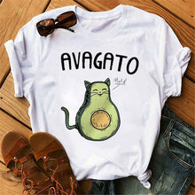Load image into Gallery viewer, Cute Cartoon Avocado Women T-Shirt
