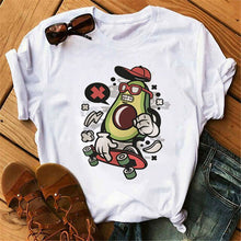 Load image into Gallery viewer, Cute Cartoon Avocado Women T-Shirt
