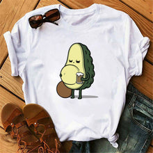 Load image into Gallery viewer, Cute Cartoon Avocado Women T-Shirt
