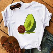 Load image into Gallery viewer, Cute Cartoon Avocado Women T-Shirt

