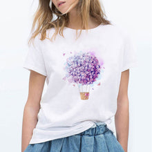 Load image into Gallery viewer, Ballon Flowers Printed Casual Woman T-Shirt
