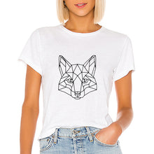 Load image into Gallery viewer, Fox Geometric Casual Woman T-Shirt

